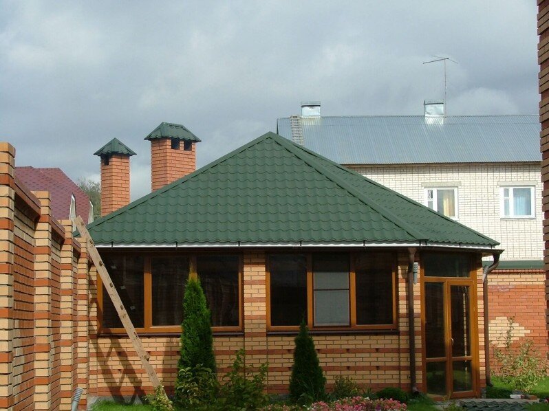 Зелёный матовый цвет кровли RAL6005